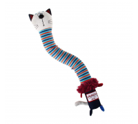 Игрушка GiGwi Кот с хрустящей шеей и пищалкой 75413