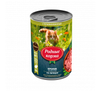 Родные Корма 410г для кошек Кролик в соусе по-липецки