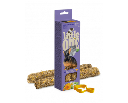 Little One Палочки для грызунов Травы и цветы 2х55г